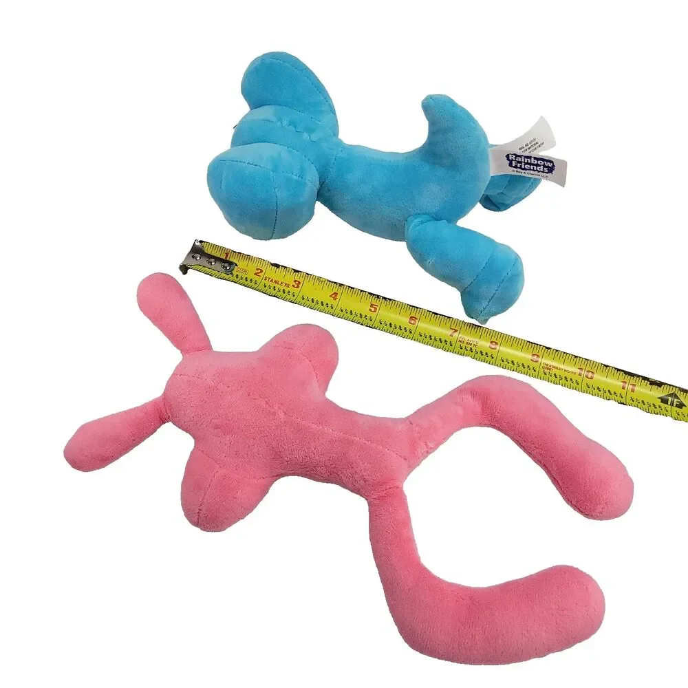 Rainbow Friends Cyan blue & pink monster plush Alien stuffed Creatures 8